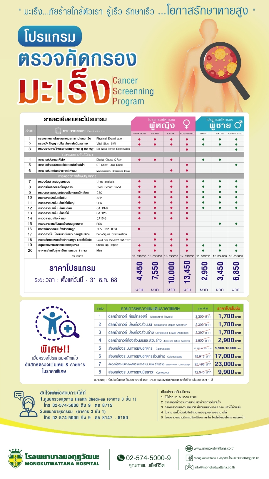โปรแกรมตรวจคัดกรองมะเร็ง